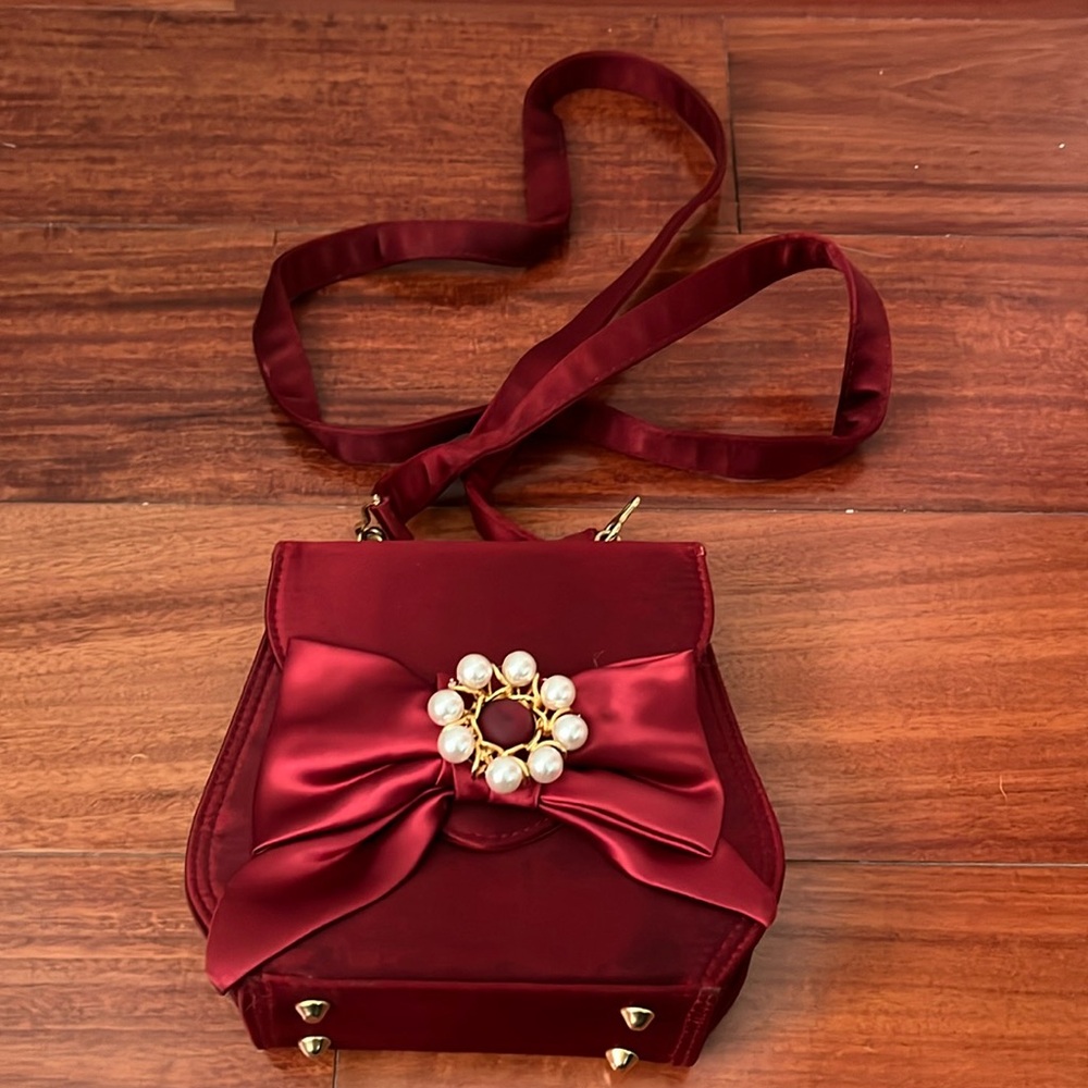 Vintage Deep Red Scaasi Purse